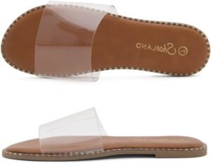 Shoe Land Women’s Flat Sandals 2025 – Comfortable Slide Sandals with Cushioned Footbed | Dressy Open Toe Summer Sandals for Beach, Travel & Everyday - Image 6
