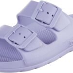 totes Women's Everywear Lightweight Waterproof Adjustable Double Buckle Slide Sandal