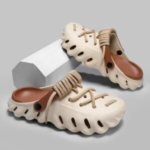 Men's Summer Mules Clogs, Lightweight and Soft with lace - up Design. Suitable for Home, outings and Beach, a Great Choice for Family Life. - Image 3