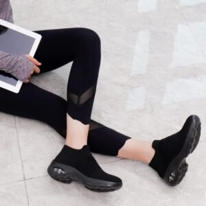 HKR Women's Walking Shoes Arch Support Non Slip Work Shoes Breathable Knit Upper Lightweight for Plantar Fasciitis - Image 7