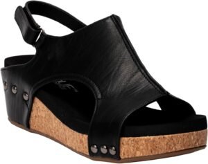 Corkys Footwear Women's Volta II Wedge Sandal - 2 Inch Cushioned Wedge, Hook & Loop Closure for Comfort & Style, Perfect for Casual & Dressy Outfits, All Day Wear - Image 3