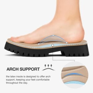 ZURIN Loafers for Women Platform Chunky Heel Loafers Lug Sole Penny Loafers Comfortable Womens Business Casual Shoes - Image 4
