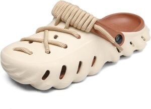 Men's Summer Mules Clogs, Lightweight and Soft with lace - up Design. Suitable for Home, outings and Beach, a Great Choice for Family Life.