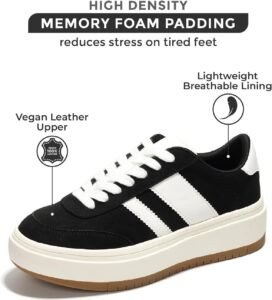 Project Cloud Platform Sneakers for Women - Lightweight Memory Foam Insole Fashion Sneakers for Women Footwear - Non-Slip Womens Sneakers Platform Shoes Women's Fashion (Nita) - Image 2