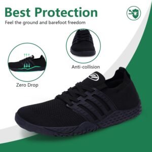 Hike Barefoot Shoes for Women Men Footwear, Minimalist Zero Drop Wide Toe Box Non-Slip Walking Sneakers, Lightweight Comfortable Casual Shoe Training Running Gym Fashion Sneakers - Image 5