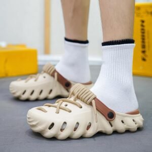 Men's Summer Mules Clogs, Lightweight and Soft with lace - up Design. Suitable for Home, outings and Beach, a Great Choice for Family Life. - Image 7