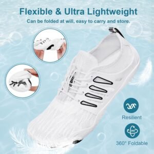 Hike Barefoot Water Shoes for Women Men Footwear, Quick Dry Wide Toe Box Pro Beach Swim Athletic Sports Shoes, Non-Slip Lightweight Aqua Shoe for Pool Hiking Walking Kayaking Diving Surfing - Image 6