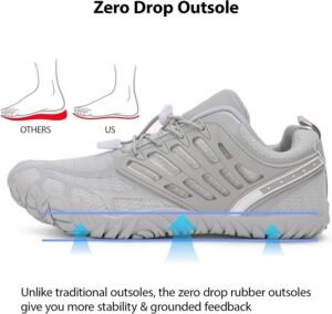 Hike Barefoot Shoes Women Wide Toe Box Zero Drop Minimalist Shoes for Workout Cross-Trainer Walking Hiking Water Grounded Footwear - Image 2