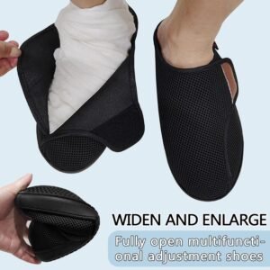 Diabetic Shoes,Edema Footwear,Shoes for Swollen Feet,Shoes for Wide Feet,Magic Stickers Adjustable Slippers,Shoes for Swollen Feet,Edema,Arthritis,Diabetic Slippers for Men or Women - Image 2