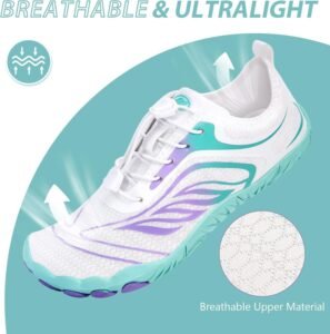 Hike Barefoot Water Shoes Women Men Footwear Wide Toe Quick-Dry Pro Barefoot Swim Beach Breathable Grounding Shoes Non-Slip Aqua Socks Shoe for Pool Walking Kayaking Hiking Surfing - Image 2