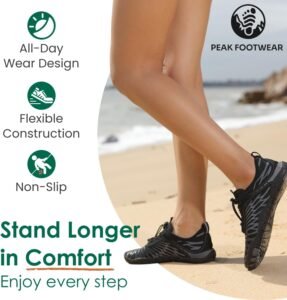 Barefoot Shoes for Women & Men – Minimalist Wide Toe Box Shoes for Natural Posture & Grounding (Black, US Footwear Size System, Adult, Men, Numeric, Wide, 9.5) - Image 2