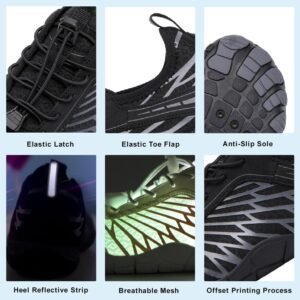 Hike Barefoot Shoes for Women Men with Wide Toe Box, Healthy & Non-Slip Breathable Barefoot Water Shoes Beach Pool Aqua Swim Surf Hiking Walking Shoes - Image 3