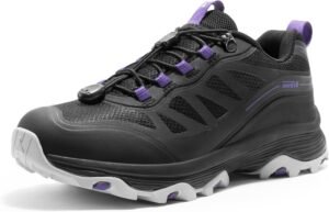 NORTIV 8 Women's Waterproof Hiking Shoes Quick Laces Outdoors Walking Trekking Camping Tennis Sneakers Canyon