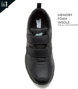Avia Avi-Union II Strap Non Slip Shoes for Men, Hook and Loop Mens Walking Shoes with Memory Foam, Comfort Restaurant and Diabetic Shoes for Men - Black Wide or Extra Wide Width Safety Footwear - Image 4