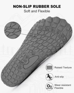 Hike Barefoot Shoes Womens Mens Footwear, Pro Water Shoe Women Men Barefoot Hiking Beach Grounding Shoes for Travel, Wide Toe Box Zero Drop Non-Slip Breathable Lightweight - Image 3