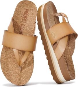 Project Cloud Fashion Womens Sandals - Memory Foam Insole and Comfortable Platform Sandals for Women 2025 - Lightweight and Non-slip Perfect Beach Slides