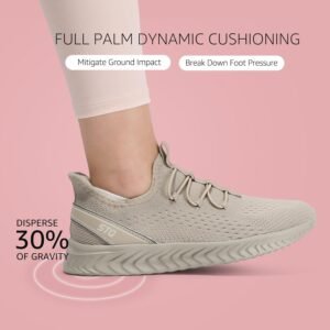 STQ Womens Orthopedic Walking Shoes Comfortable Slip on Sneakers for Plantar Fasciitis - Image 5