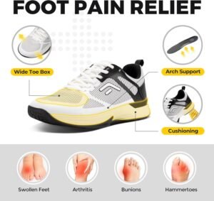 FitVille Extra Wide Pickleball Shoes for Men, All Court Tennis Sneakers Shoes with Arch Support - Image 3