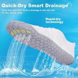 Hike Barefoot Shoes Women Men Footwear Wide Toe Quick-Dry Pro Barefoot Beach Swim Minimalist Grounding Shoes Breathable Non-Slip Grounded Footwear for Walking Kayaking Hiking Surfing - Image 4