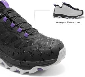 NORTIV 8 Women's Waterproof Hiking Shoes Quick Laces Outdoors Walking Trekking Camping Tennis Sneakers Canyon - Image 2