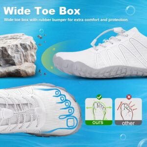 Hike Barefoot Shoes Women Men Footwear Wide Toe Quick-Dry Pro Barefoot Beach Swim Minimalist Grounding Shoes Breathable Non-Slip Grounded Footwear for Walking Kayaking Hiking Surfing - Image 5
