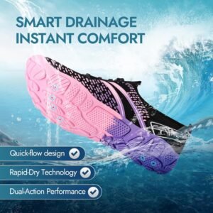 ATHMILE Hiking Barefoot Water Shoes for Women Men Beach Swim Aqua Pool River Quick Dry Athletic Wide Toe Outdoor Sport Kayaking Boating Rock Climbing Yoga Lake - Image 2