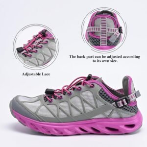 Queday Men's Women's Amphibious Water Shoes Closed Toe Hiking Sandals Summer Outdoor Water Sandal Non-Slip River Shoes Quick Drying - Image 2