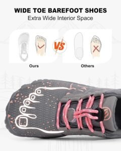 Hike Barefoot Shoes Womens Mens Footwear, Pro Water Shoe Women Men Barefoot Hiking Beach Grounding Shoes for Travel, Wide Toe Box Zero Drop Non-Slip Breathable Lightweight - Image 2