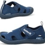 Hurley Kona Toddler Water Shoes - Beach Essentials, Girls and Boys Closed Toe Sandals, Lightweight, Breathable, Kids Water Shoes with Non-Slip Sole and Adjustable Straps, Outdoor Toddler Swim Shoes