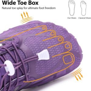 Hike Barefoot Shoes Women Wide Toe Box Zero Drop Minimalist Shoes for Workout Cross-Trainer Walking Hiking Water Grounded Footwear - Image 3