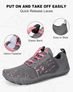 Hike Barefoot Shoes Womens Mens Footwear, Pro Water Shoe Women Men Barefoot Hiking Beach Grounding Shoes for Travel, Wide Toe Box Zero Drop Non-Slip Breathable Lightweight - Image 6