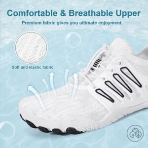 Hike Barefoot Water Shoes for Women Men Footwear, Quick Dry Wide Toe Box Pro Beach Swim Athletic Sports Shoes, Non-Slip Lightweight Aqua Shoe for Pool Hiking Walking Kayaking Diving Surfing - Image 3